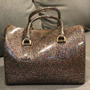 Furla Rubber Candy Multicolor Glitter Satchel